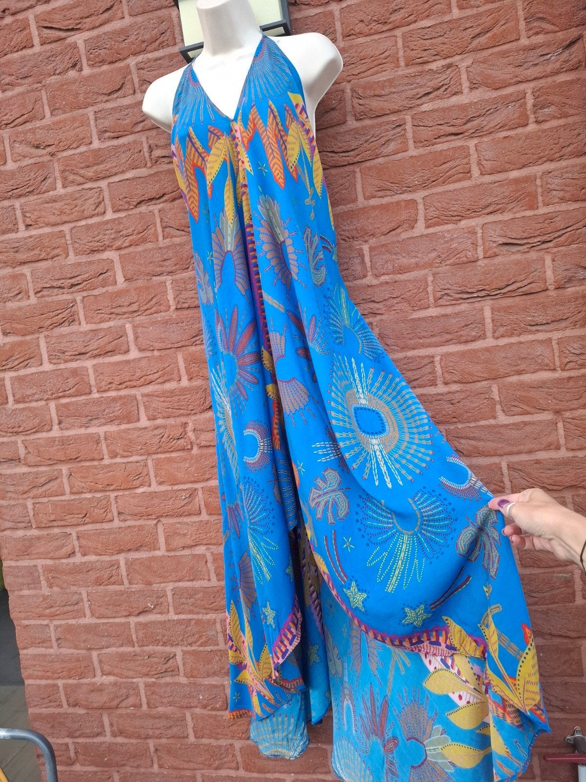 Wildblauwe jurk met open rug TU 36 38 40 42, Ophalen of Verzenden