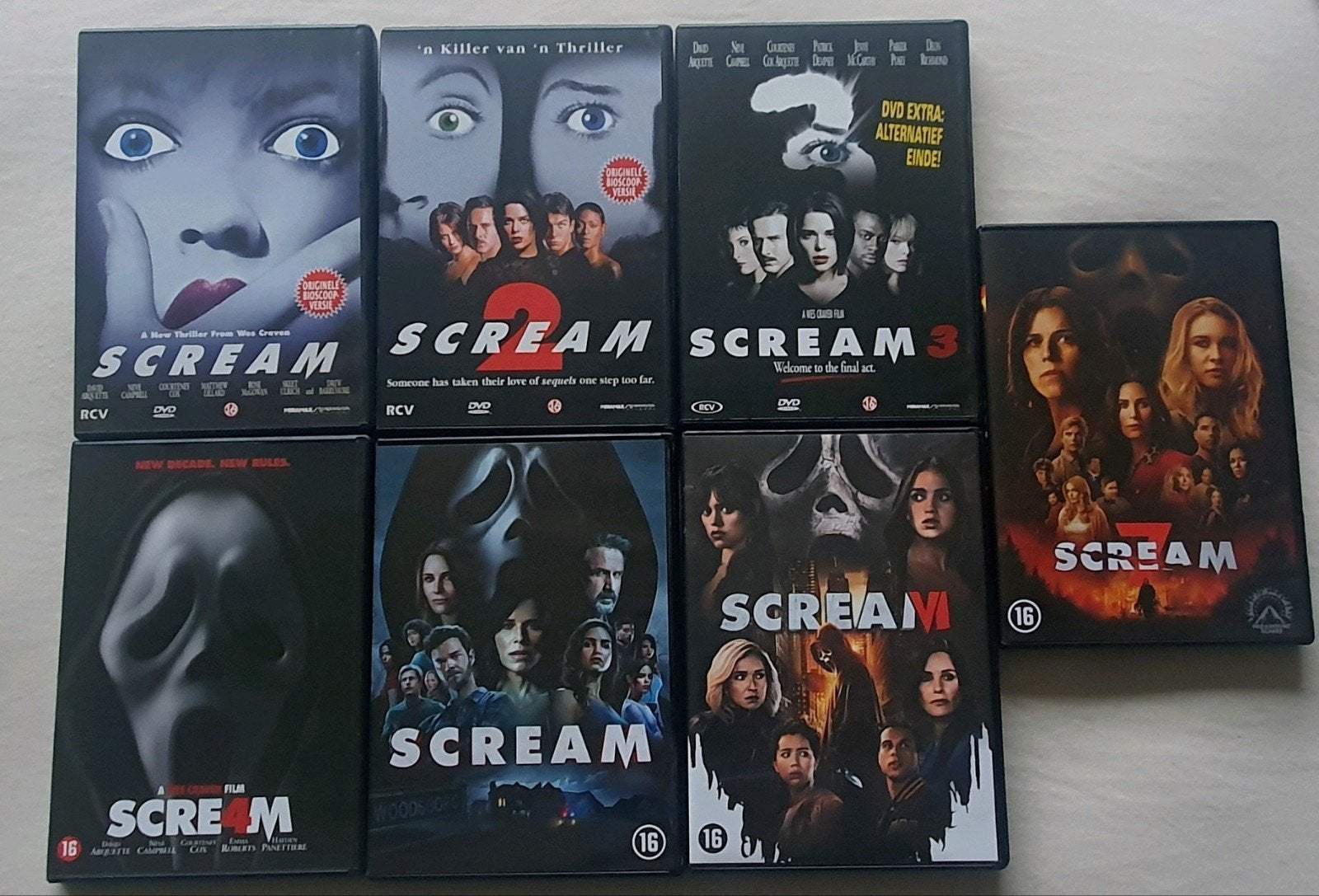 complete scream films/dvd's 1-7, Ophalen