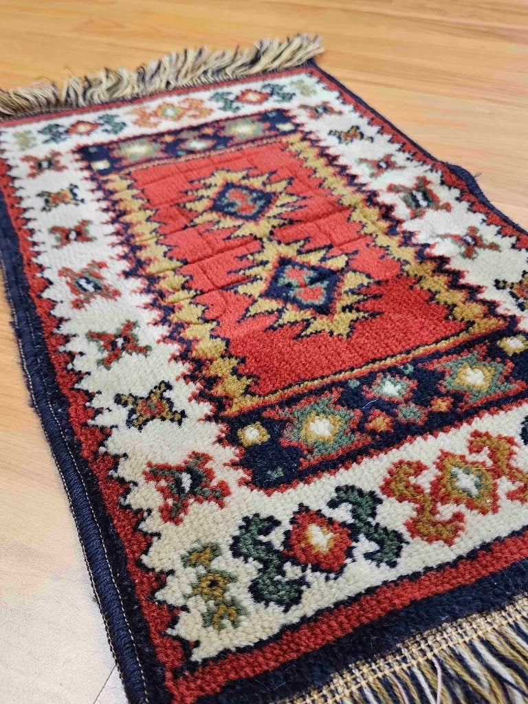 Oosters tapijt 53/33 cm, Ophalen of Verzenden, Gebruikt, Meerkleurig, Oosters