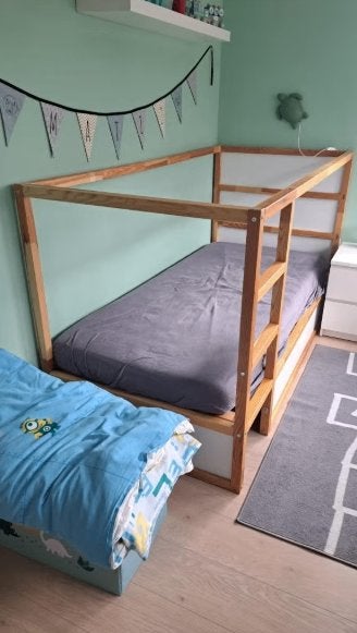 Kura omkeerbaar bed + matras, Ophalen, Zo goed als nieuw, Hoogslaper