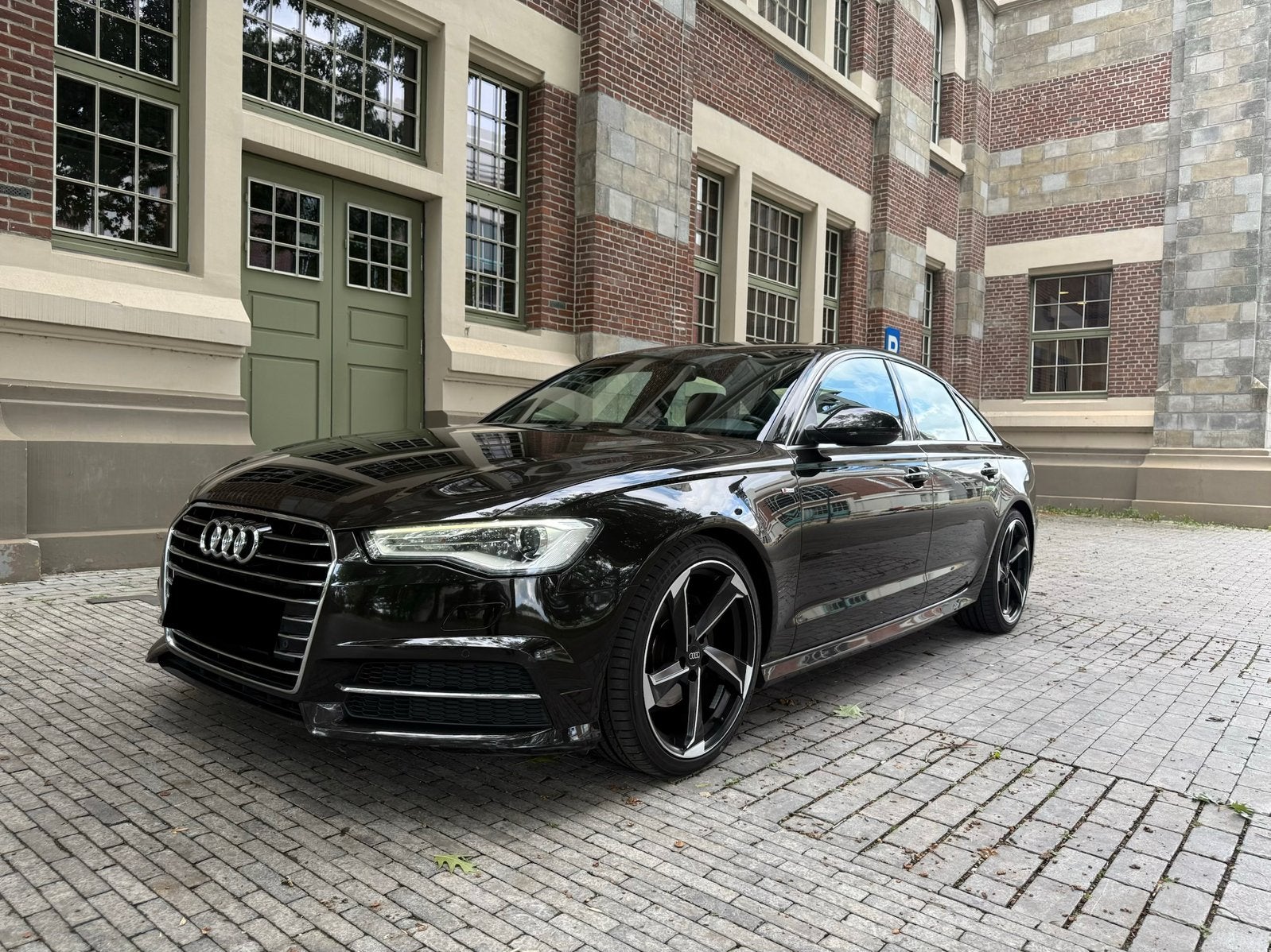 ✅ AUDI A6 2.0TDI Ultra S-Line Automaat Led Keyless Euro 6B, Automaat, Zwart, Leder, 5 deurs