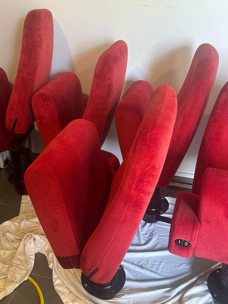 6 cinemazetels - theaterstoelen - theaterzetel, Huis en Inrichting, Ophalen, Zo goed als nieuw