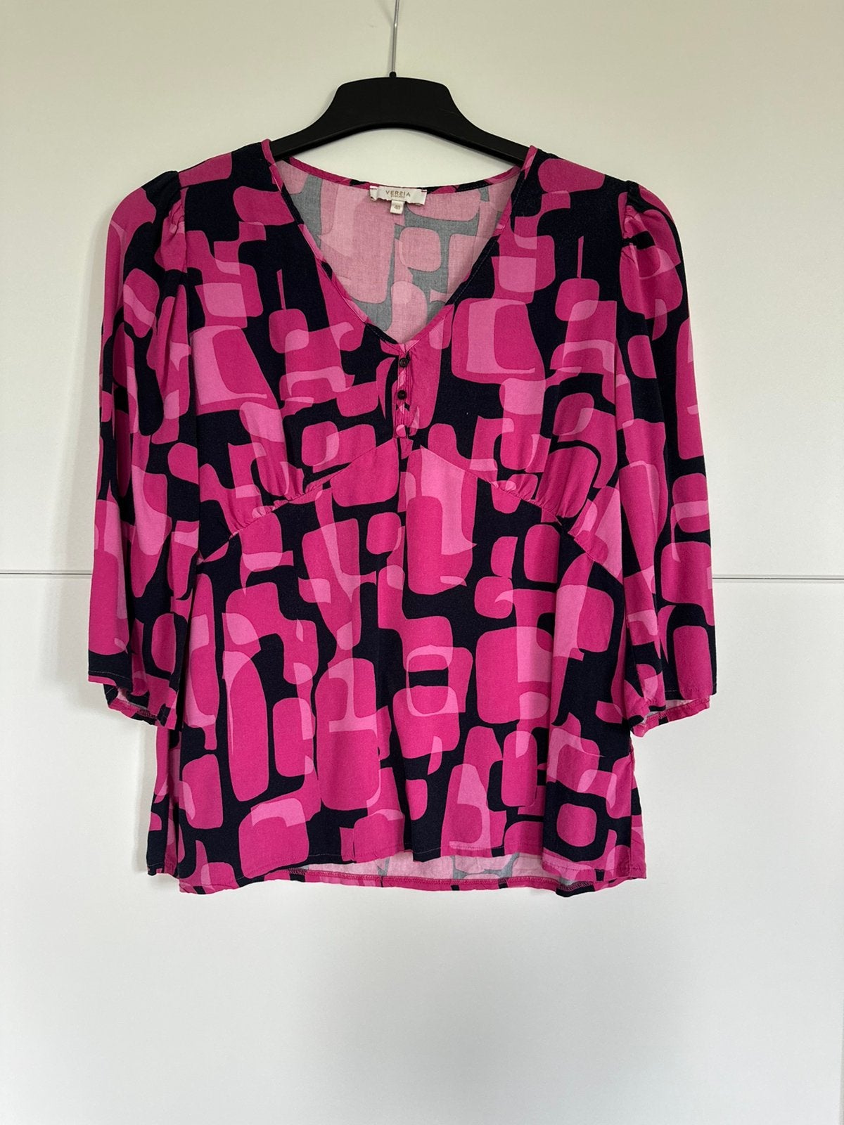 VEREIA blouse/top roze print – maat 40, Kleding | Dames, Blouses en Tunieken, Ophalen of Verzenden, Gedragen, Maat 38/40 (M), Roze