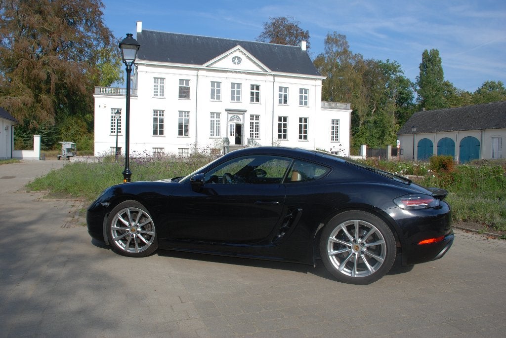 Porsche 718 718 Cayman 2.0 Turbo Sport-uitlaat Topstaat, Auto's, Achterwielaandrijving, 4 cilinders, Zwart, Leder