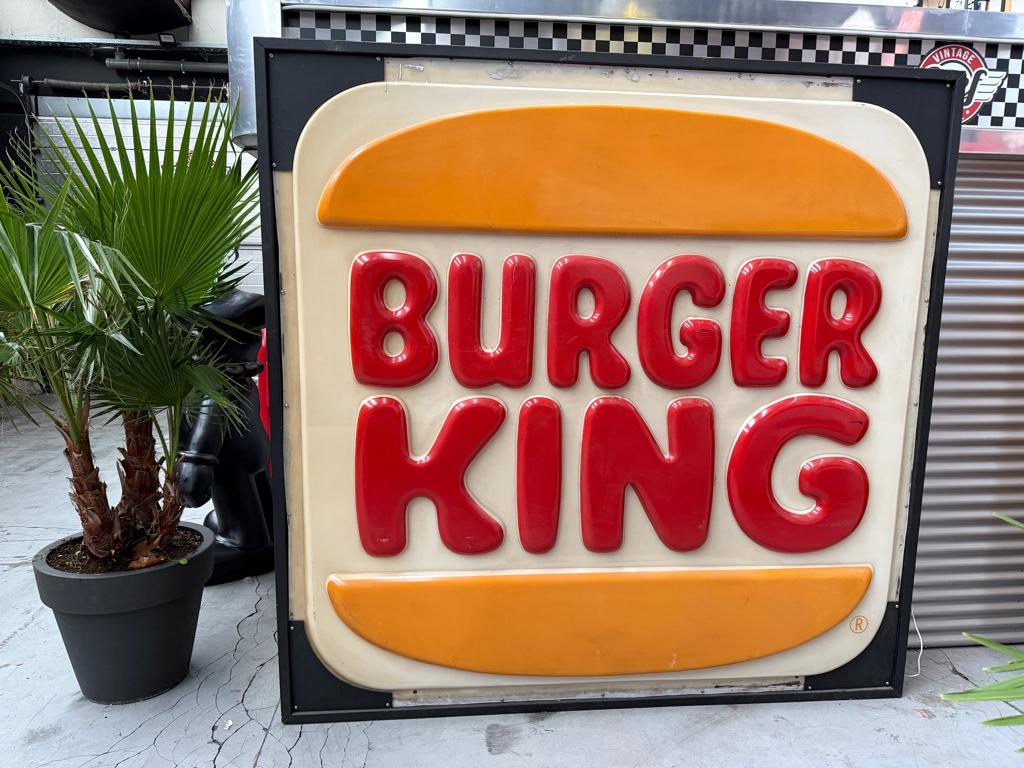 Enseigne lumineuse américaine Burger king 2,5 mètres, Collections, Marques & Objets publicitaires, Enlèvement, Utilisé, Panneau publicitaire