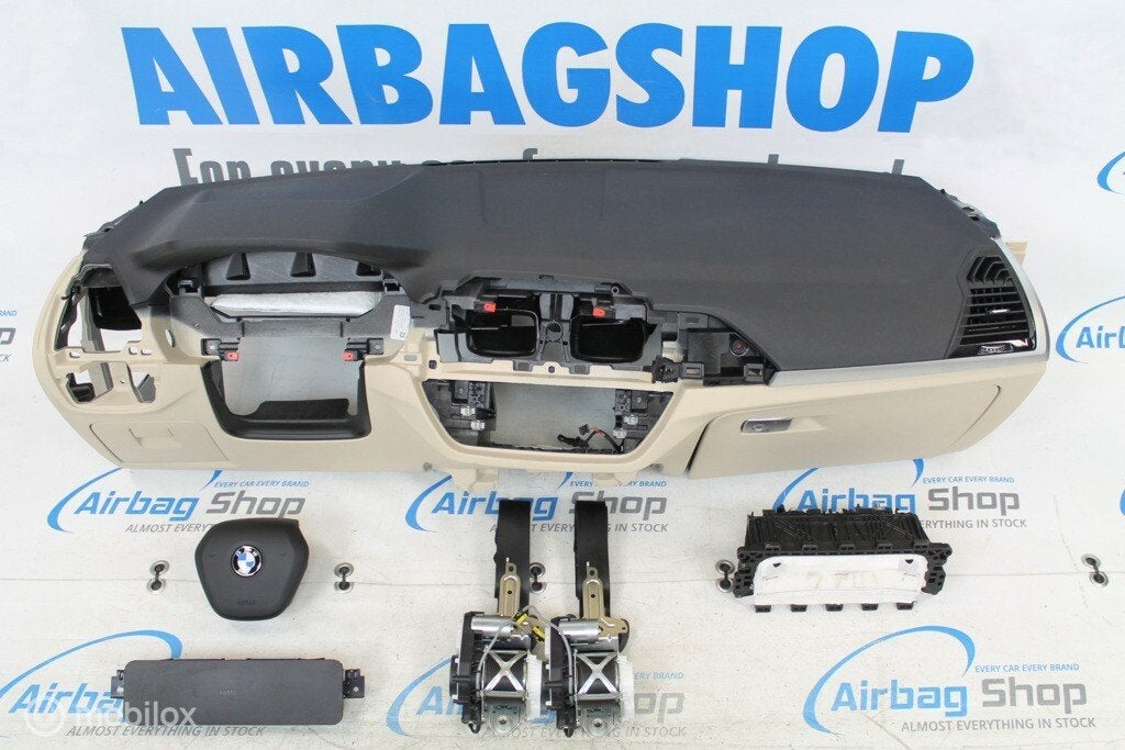 Airbag kit Tableau de bord noir/beige BMW X4 G02 2018-...., Enlèvement ou Envoi, Utilisé