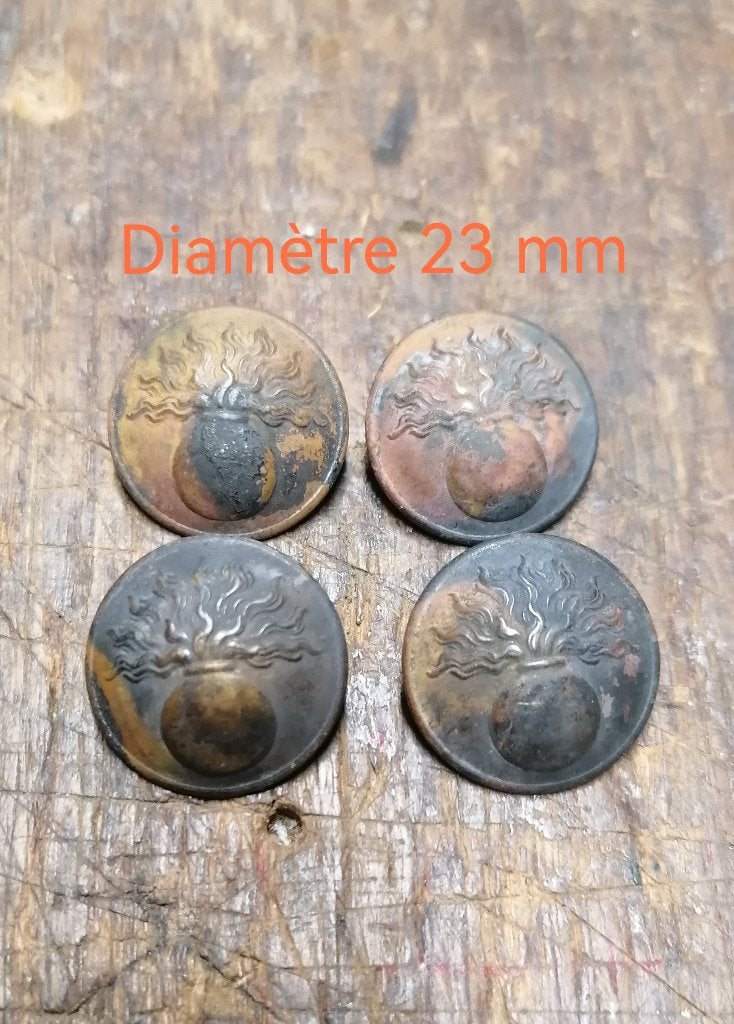 Boutons militaire laiton WW1 France, Collections, Envoi, Armée de terre, Vêtements ou Chaussures