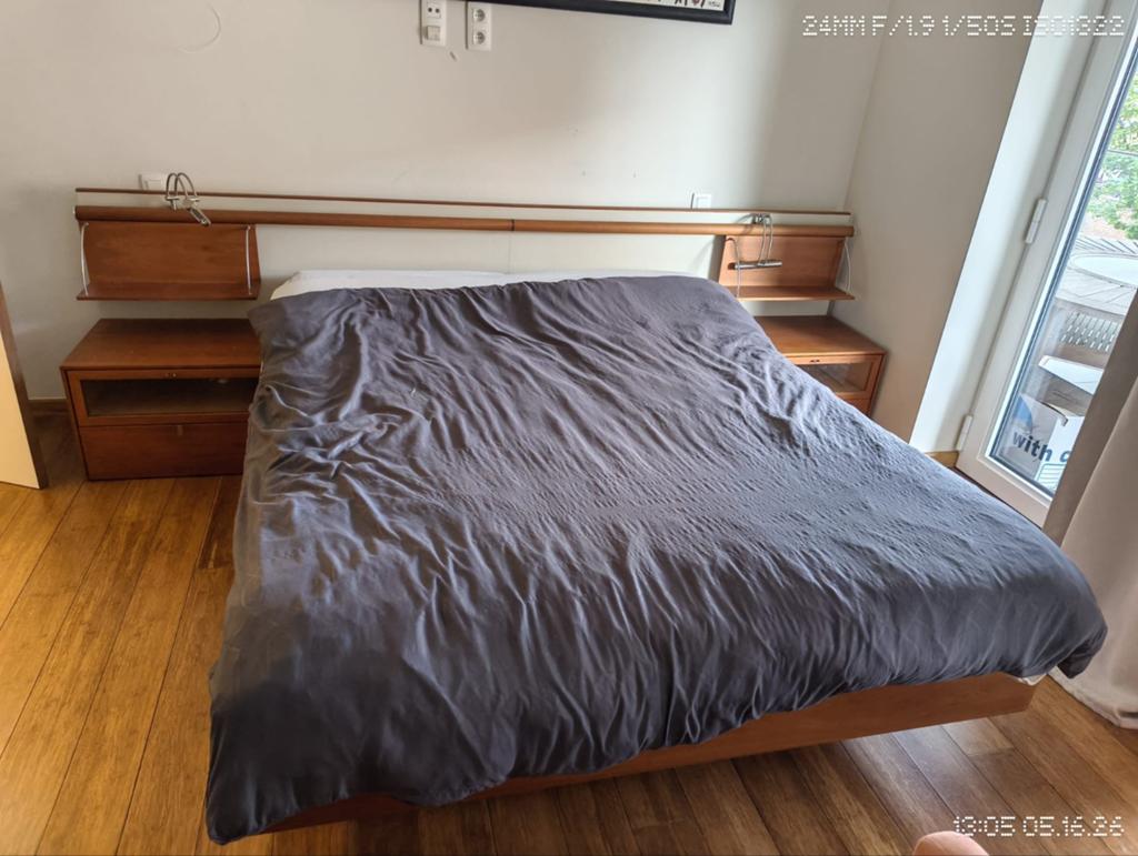 Tweepersoonsbed met nachtkastjes, goede kwaliteit, Huis en Inrichting, Slaapkamer | Complete slaapkamers, Ophalen