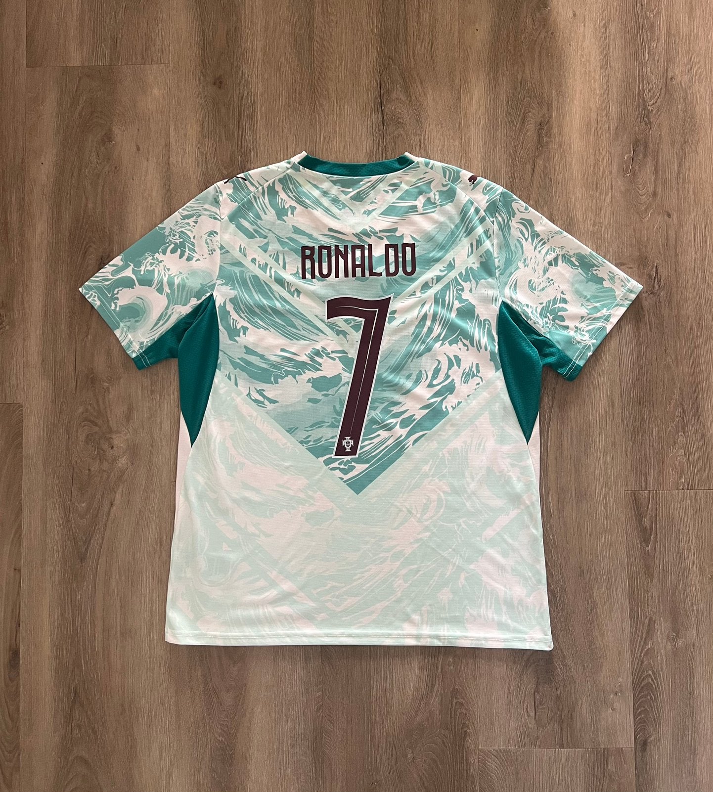Authentiek Ronaldo Portugal Uitshirt 2026 Maat L, Ophalen of Verzenden, Zo goed als nieuw, Maat 52/54 (L)