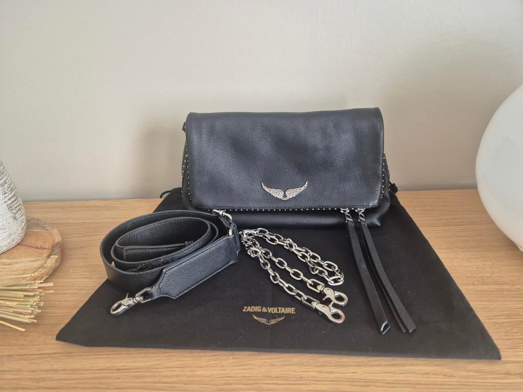 Sac Zadig&Voltaire Rocky studs, Bijoux, Sacs & Beauté, Sacs | Sacs à bandoulière, Noir, Cuir