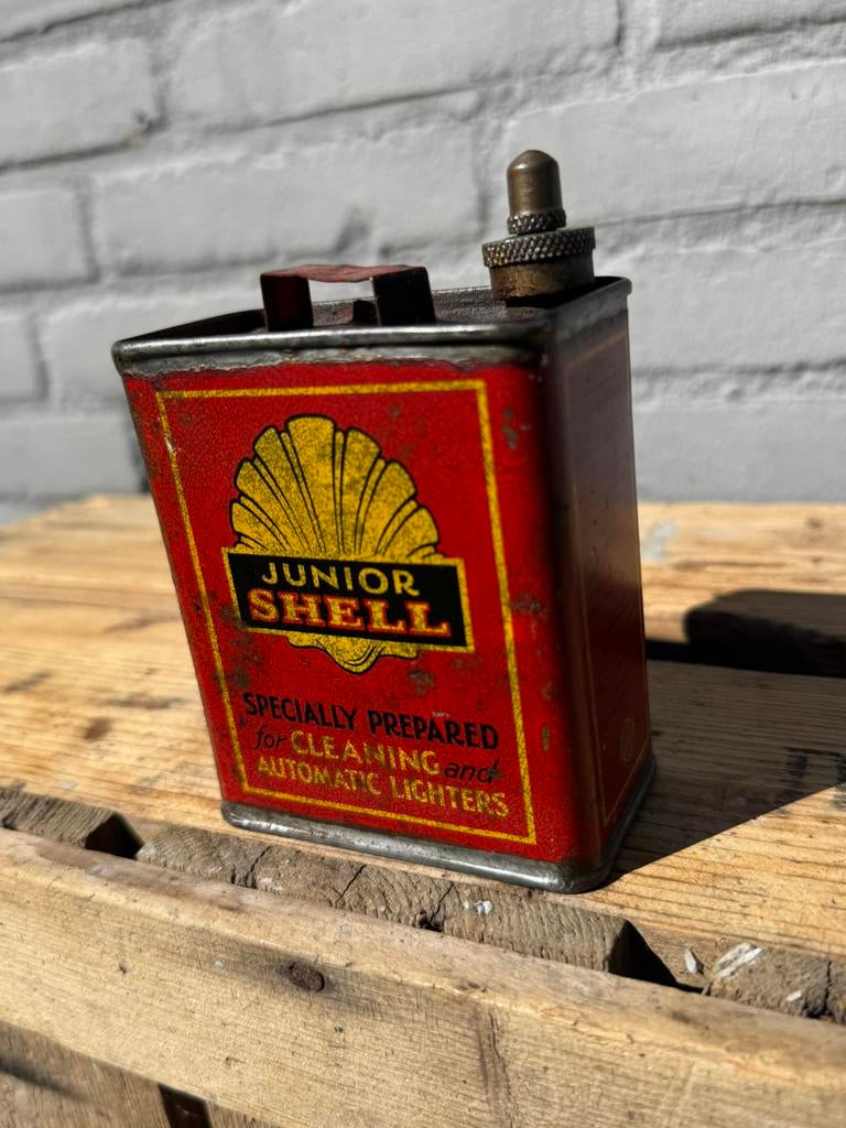 Bidon d'huile rare SHELL Junior, Enlèvement ou Envoi, Utilisé, Autre, Autres marques
