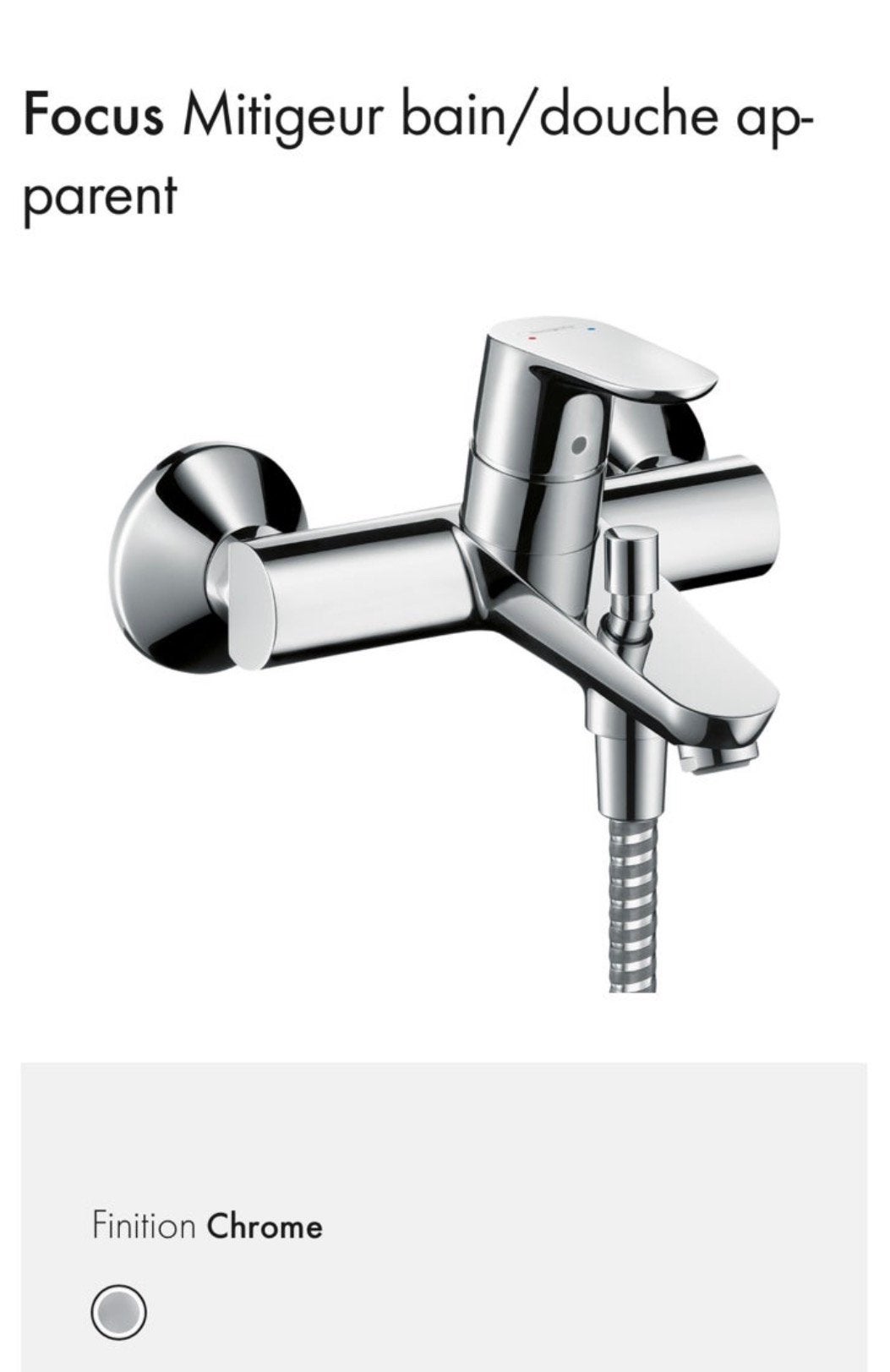Mitigeur baignoire hansgrohe, Enlèvement, Comme neuf, Baignoire