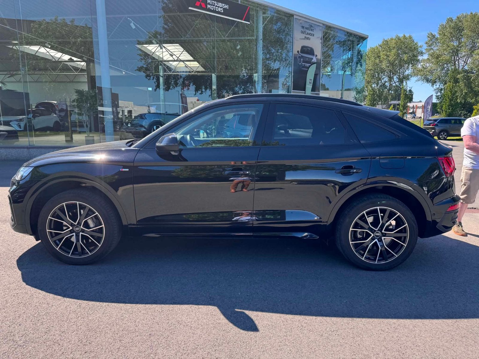 Audi Q5 sportback quattro hybride, Auto's, Audi, Automaat, Q5, Zwart, Leder
