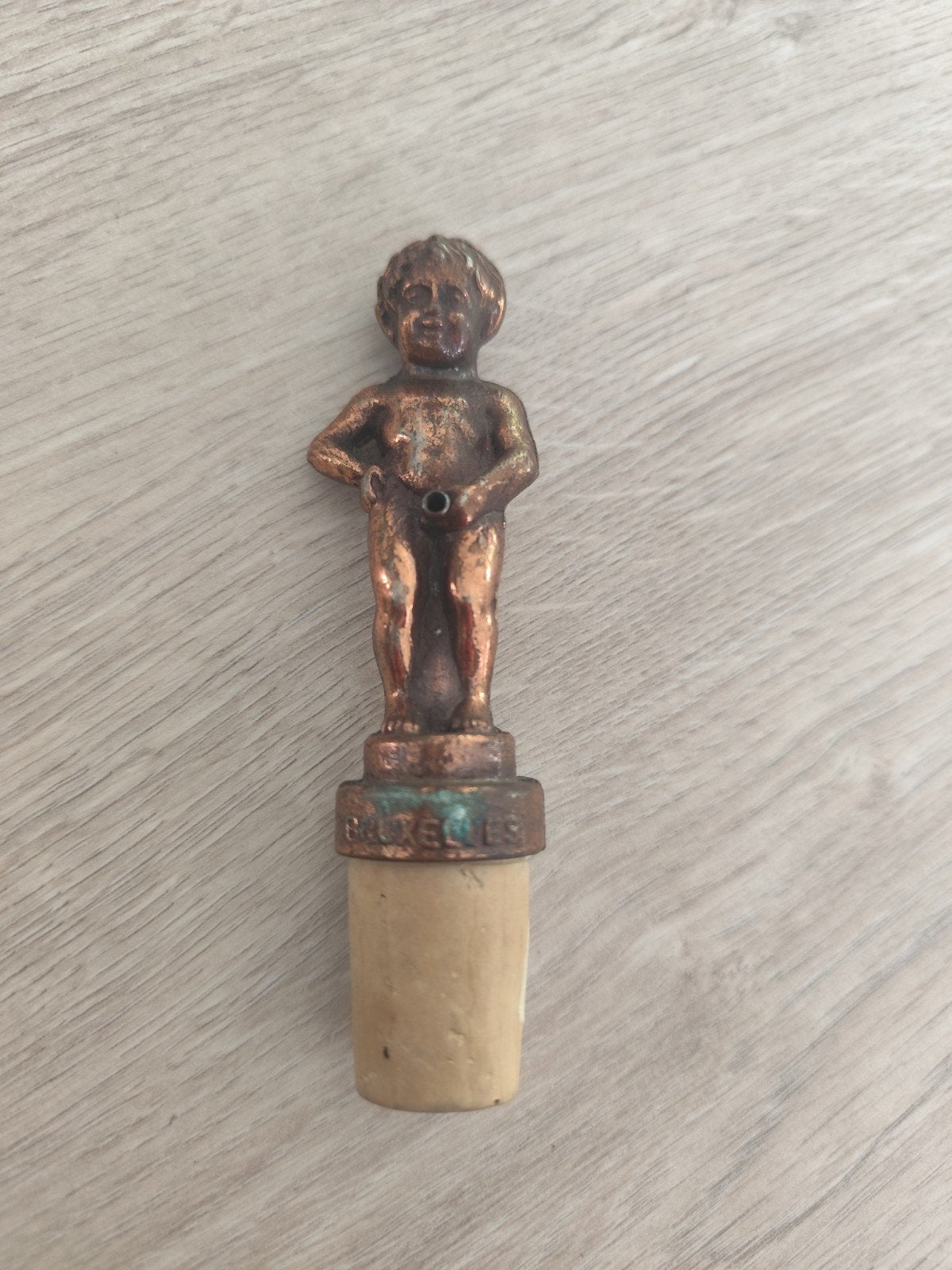 Bouchon de bouteille vintage Manneken-Pis en laiton, Enlèvement ou Envoi