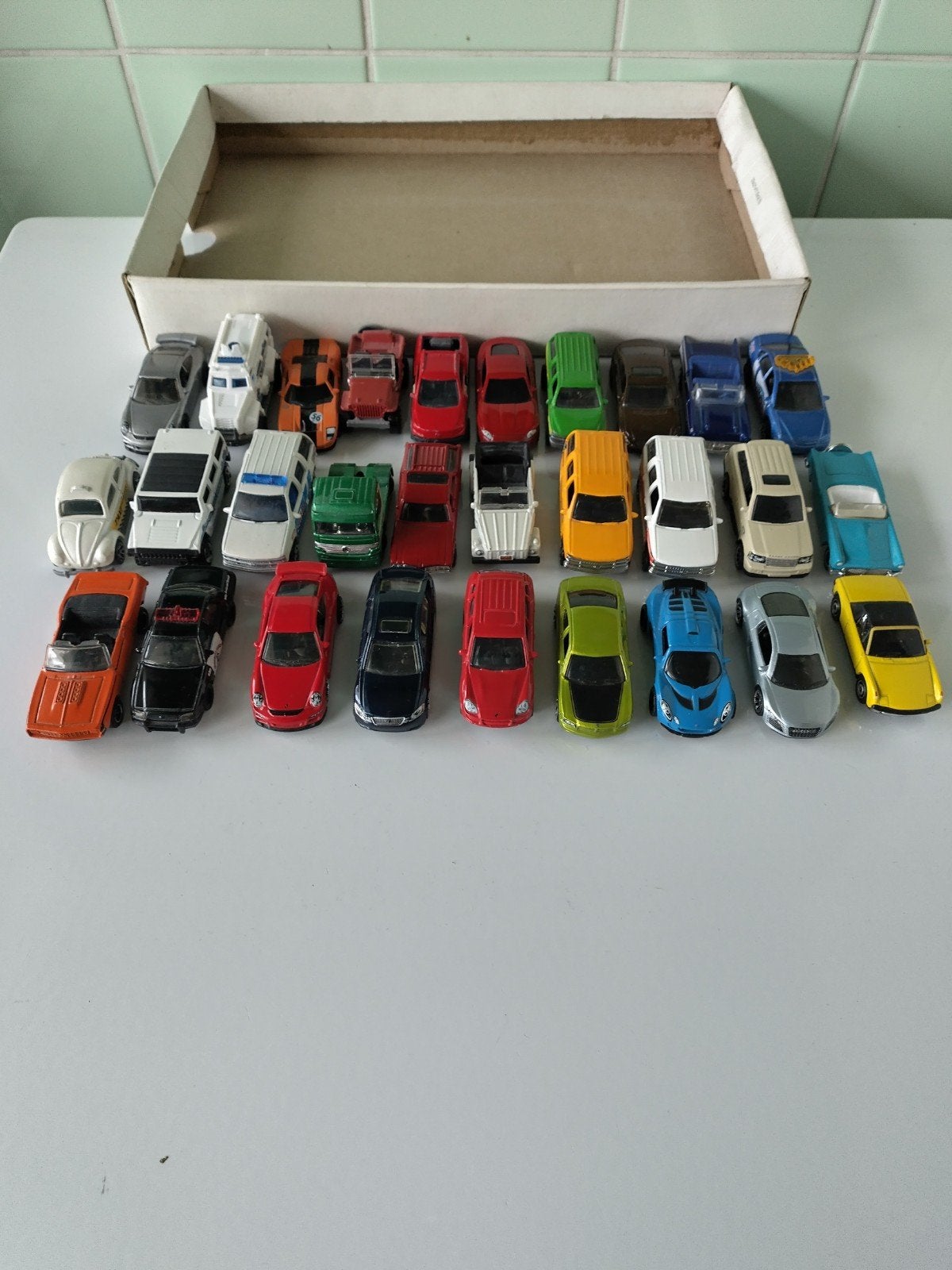 30x Matchbox nieuwe generatie AFHALING LEES BESCHRIJVING, Enlèvement, Utilisé, Voiture, Matchbox