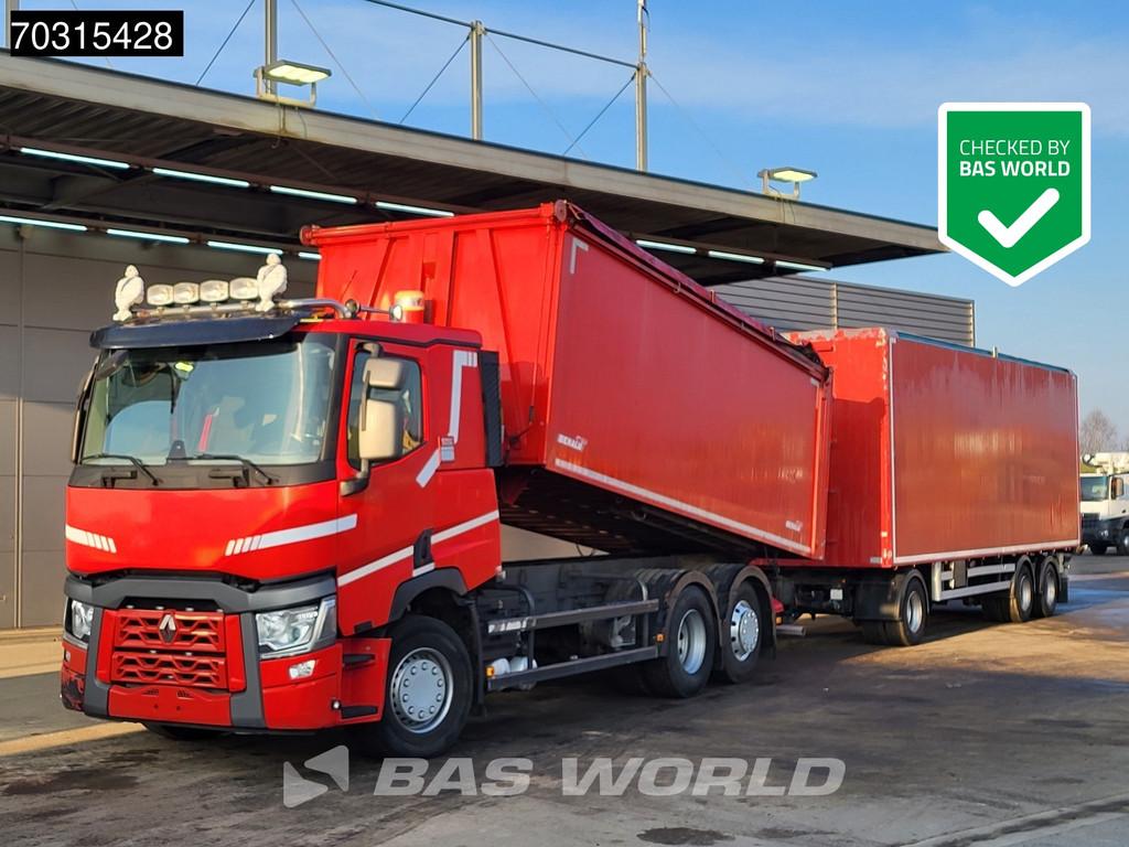 Renault T 480 6X2 Combi 31m3 Benali alu tipper + Walking flo, Autos, Camions, Rouge, Achat, Euro 6, Entreprise