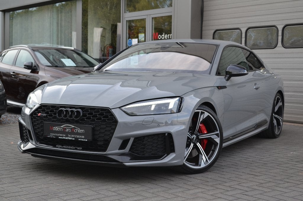 Audi RS5 Coupé * Naro grijs * 2.9 V6 BI-Turbo * 450 PK, Autos, Cuir, Argent ou Gris, Achat, Euro 6