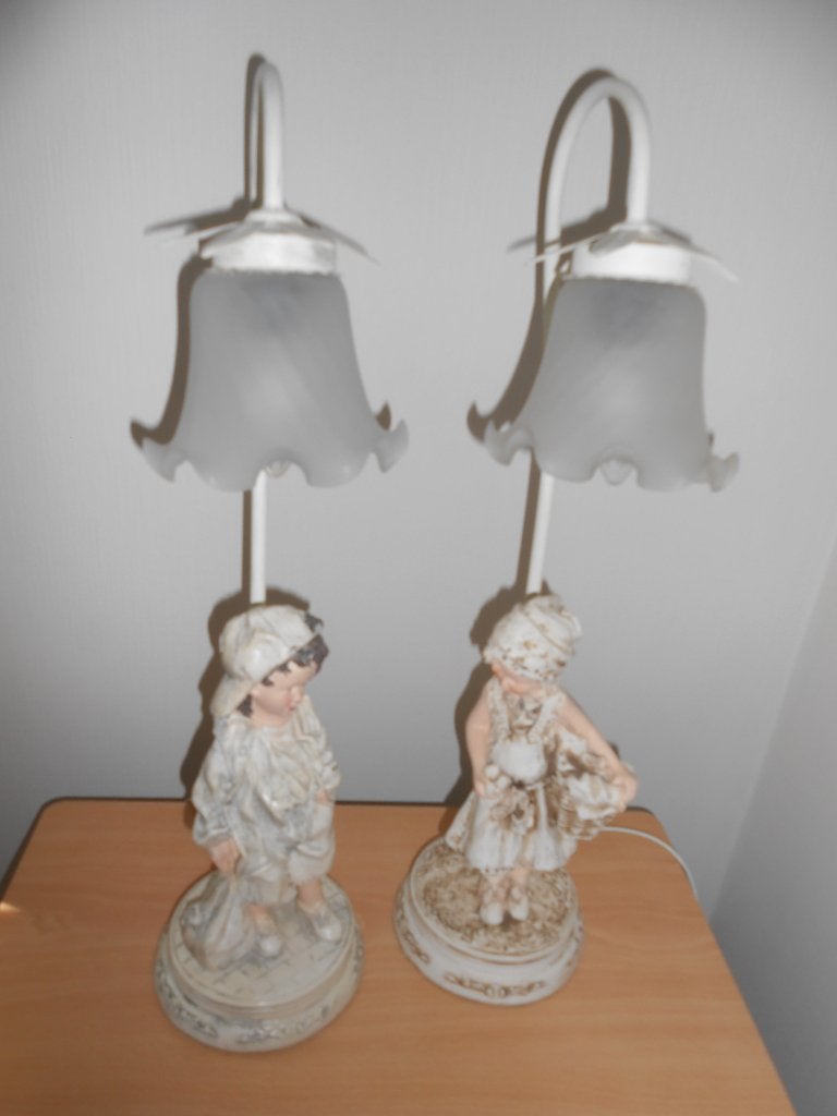 2 lampes de chevet en couple = 40 euros ensemble, Maison & Meubles, Campagne, 55 cm, Comme neuf, Enlèvement