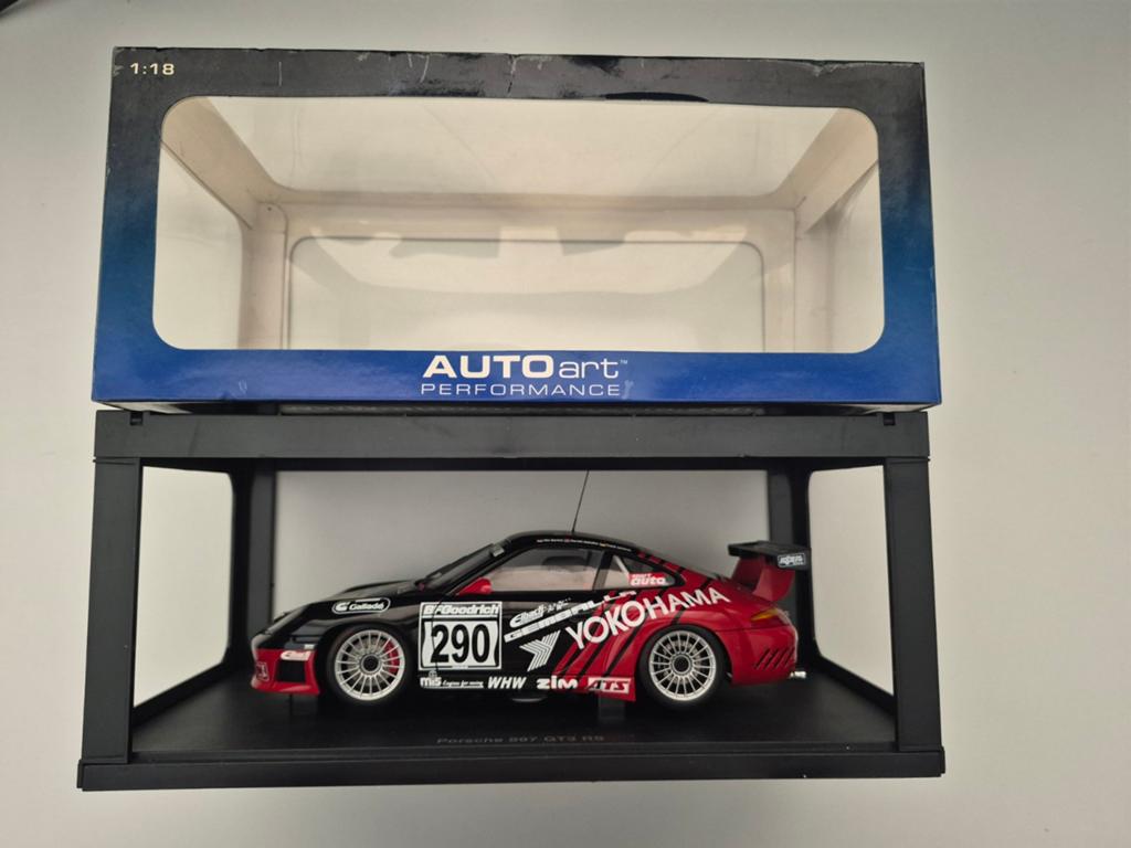 AUTO Art 1/18 Porsche 911 (996) RSR YOKOHAMA #290, Ophalen of Verzenden, Zo goed als nieuw, Auto, Autoart