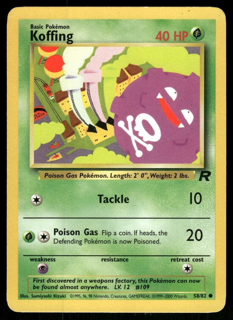 Koffing 58/82 - Team Rocket (NM), Hobby en Vrije tijd, Verzamelkaartspellen | Pokémon, Verzenden, Gebruikt