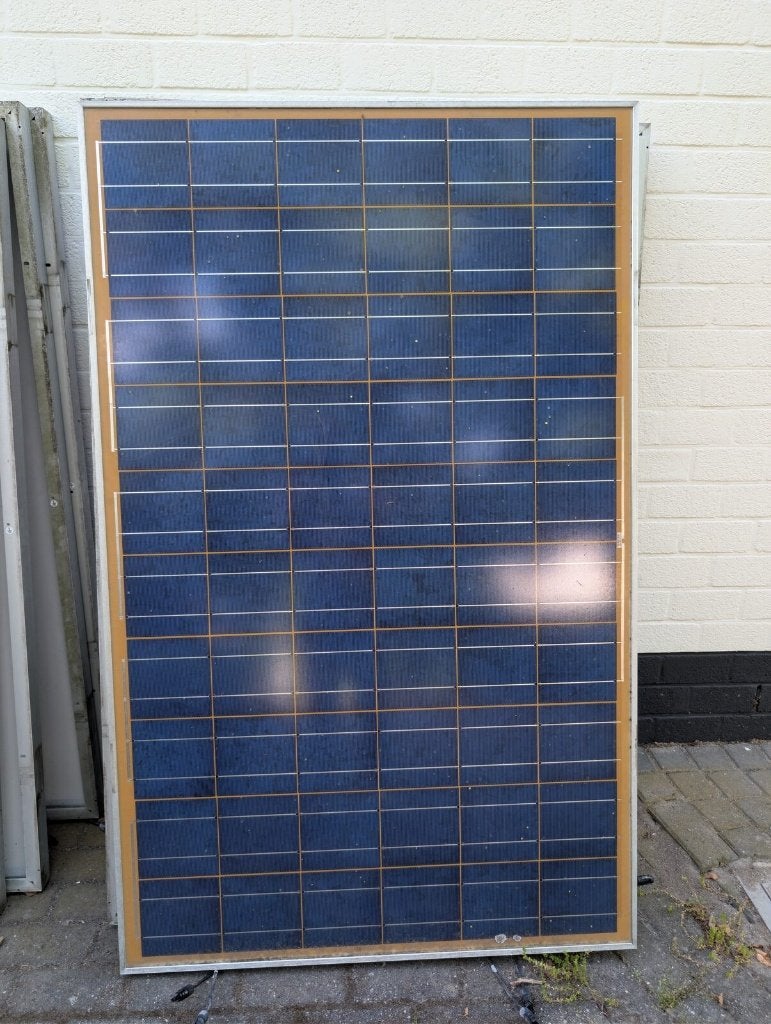 11 zonnepanelen Yingli 225 Wp (poly) - samen ca. 2,5 kWp, Doe-het-zelf en Bouw, Ophalen, Gebruikt, Paneel, 200 wattpiek of meer