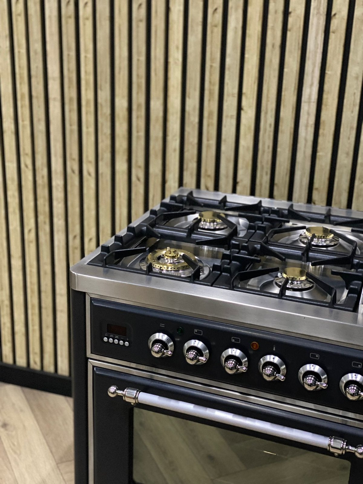Prachtig Boretti Fornuis 120 cm Gas 7 pits + Frytop, Elektronische apparatuur, Ophalen of Verzenden, Grill, Gas