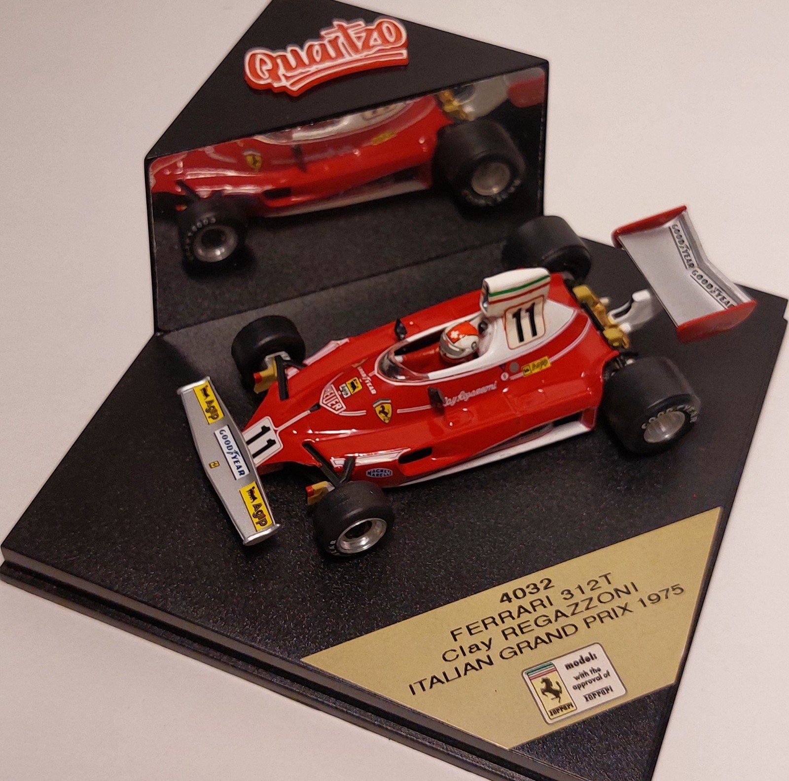 Quartzo F1 Ferrari 312 T Clay Regazzoni Grand Prix d'Italie, Enlèvement ou Envoi, Comme neuf, Voiture, Autres marques