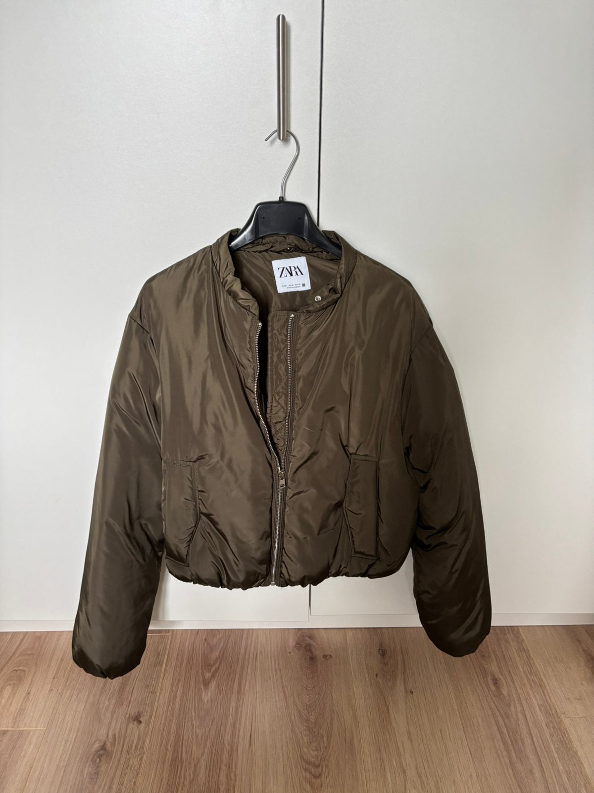 ZARA ~ Bomber Jacket ~ Medium ~ Khaki, Kleding | Dames, Ophalen of Verzenden, Zo goed als nieuw