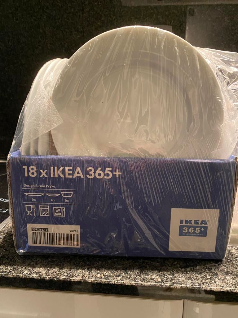 Ikea 365+ servies 18-delig, Ophalen, Zo goed als nieuw, Bord(en)