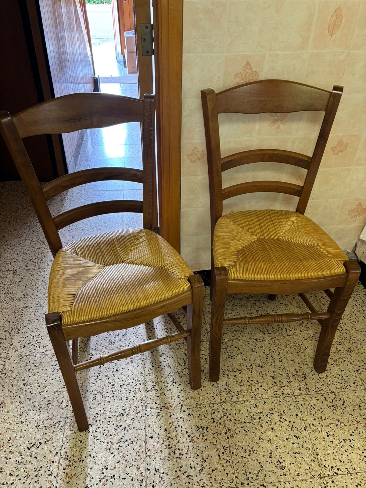 Lot de 6 chaises style ferme, Maison & Meubles, Bois, Fermette, Comme neuf, Brun