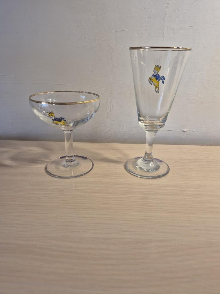 24 Babycham glazen, Verzamelen, Ophalen, Zo goed als nieuw