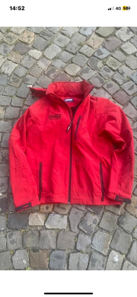 Unieke originele fleece jas Coca-Cola, Kleding | Heren, Ophalen, Zo goed als nieuw, Maat 48/50 (M), Rood