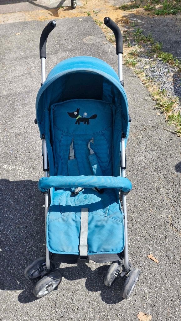 plooibuggy blauw, Kinderen en Baby's, Ophalen, Gebruikt, Overige merken, Verstelbare rugleuning