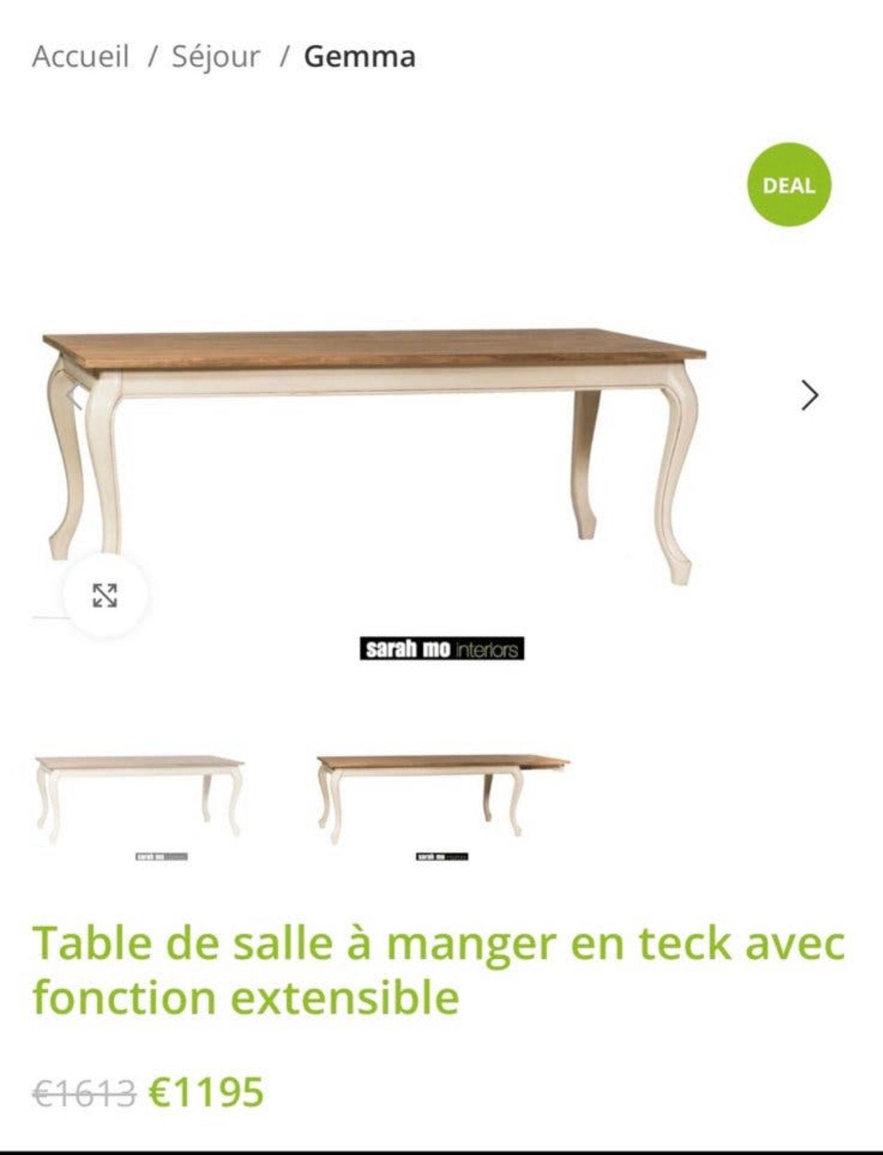 Table salle à manger extensible., Maison & Meubles, Enlèvement, Comme neuf
