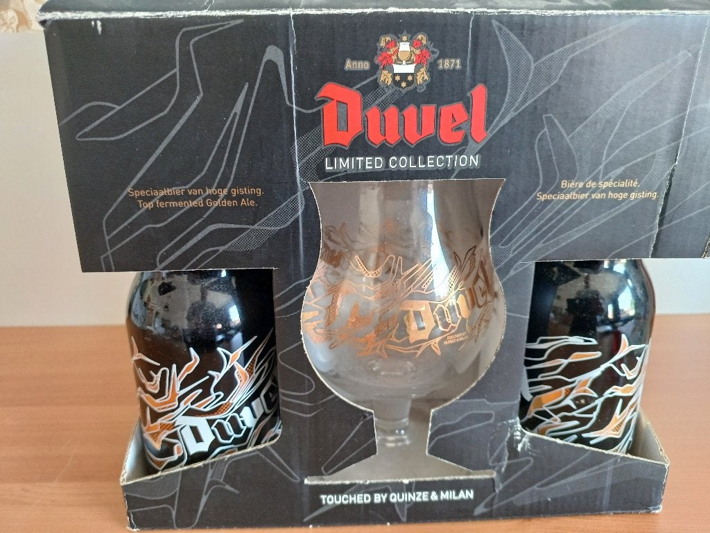 Duvel glas verzamelbox Quinze en Milan, Verzamelen, Ophalen of Verzenden, Nieuw, Glas of Glazen, Duvel