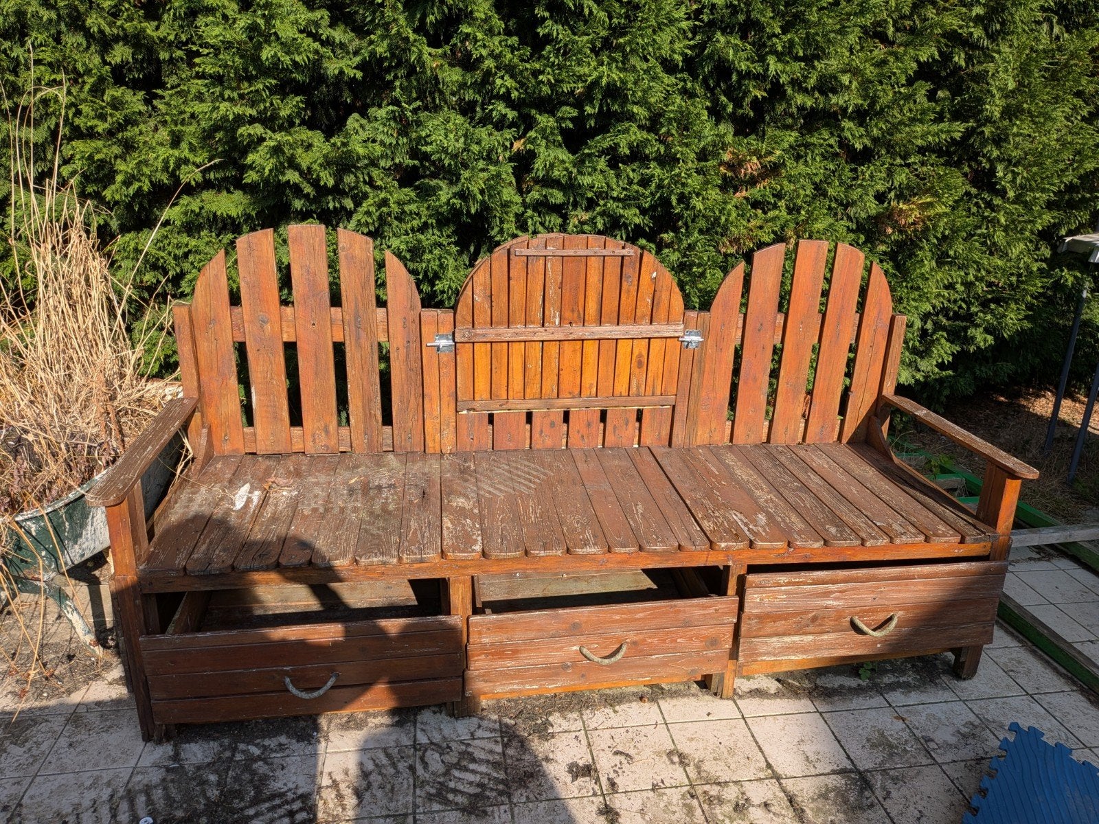 salon de jardin en pallettes faire offres, Jardin & Terrasse, Enlèvement, Utilisé, Bois