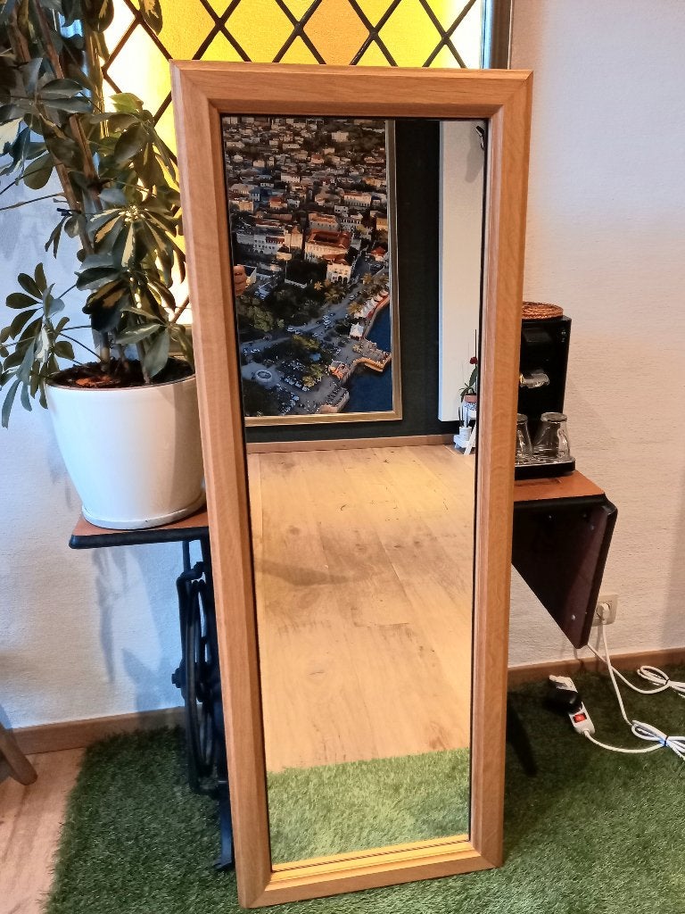Grote Massieve Passpiegel / Wandspiegel 140 x 50 cm, Huis en Inrichting, Woonaccessoires | Spiegels, Ophalen, 100 tot 150 cm, Zo goed als nieuw
