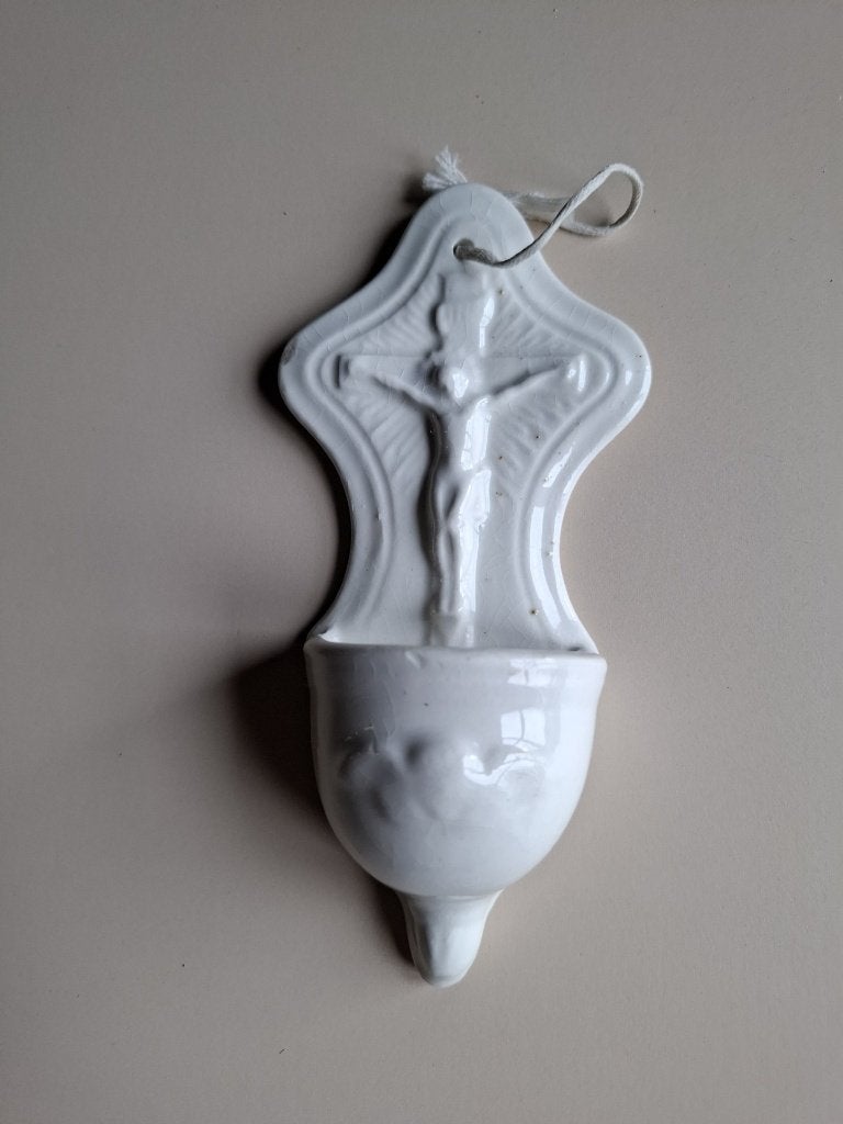 Oud porselein wijwatervat, Antiek en Kunst, Ophalen