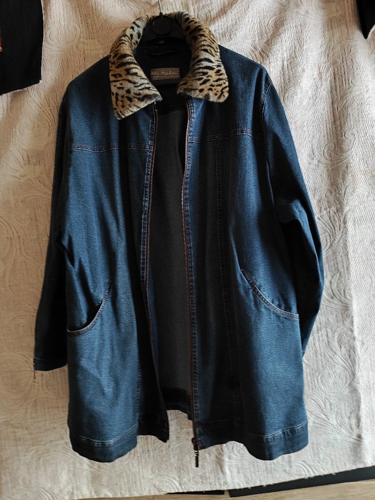jeans jas Ulla Popken, Enlèvement ou Envoi, Comme neuf, Taille 46/48 (XL) ou plus grande, Bleu