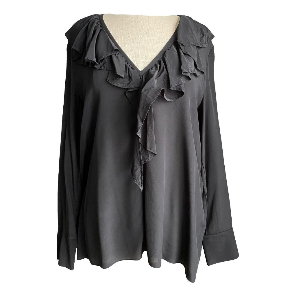 Zwarte zijden blouse COS maat 36 - NIEUW, Envoi, Neuf, Taille 36 (S), Noir
