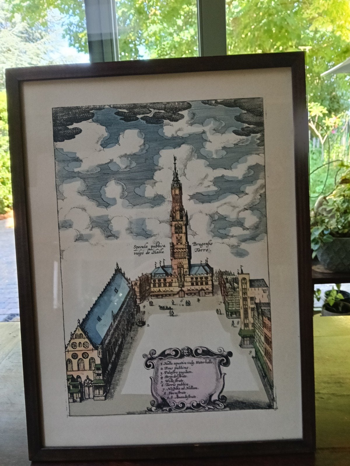 Pentekening Brugge stadsplan, Antiek en Kunst, Kunst | Tekeningen en Fotografie, Ophalen of Verzenden, Reproductie, Pentekening