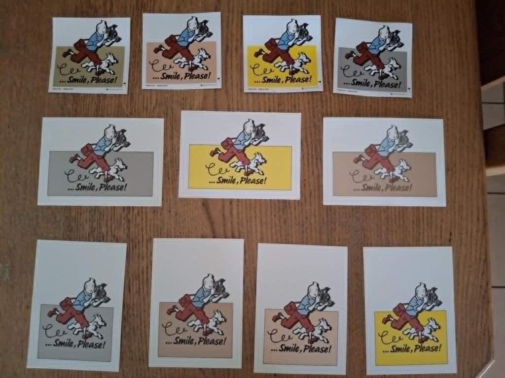 cartes et autocollants Tintin, Enlèvement, Tintin, Comme neuf, Image, Affiche ou Autocollant