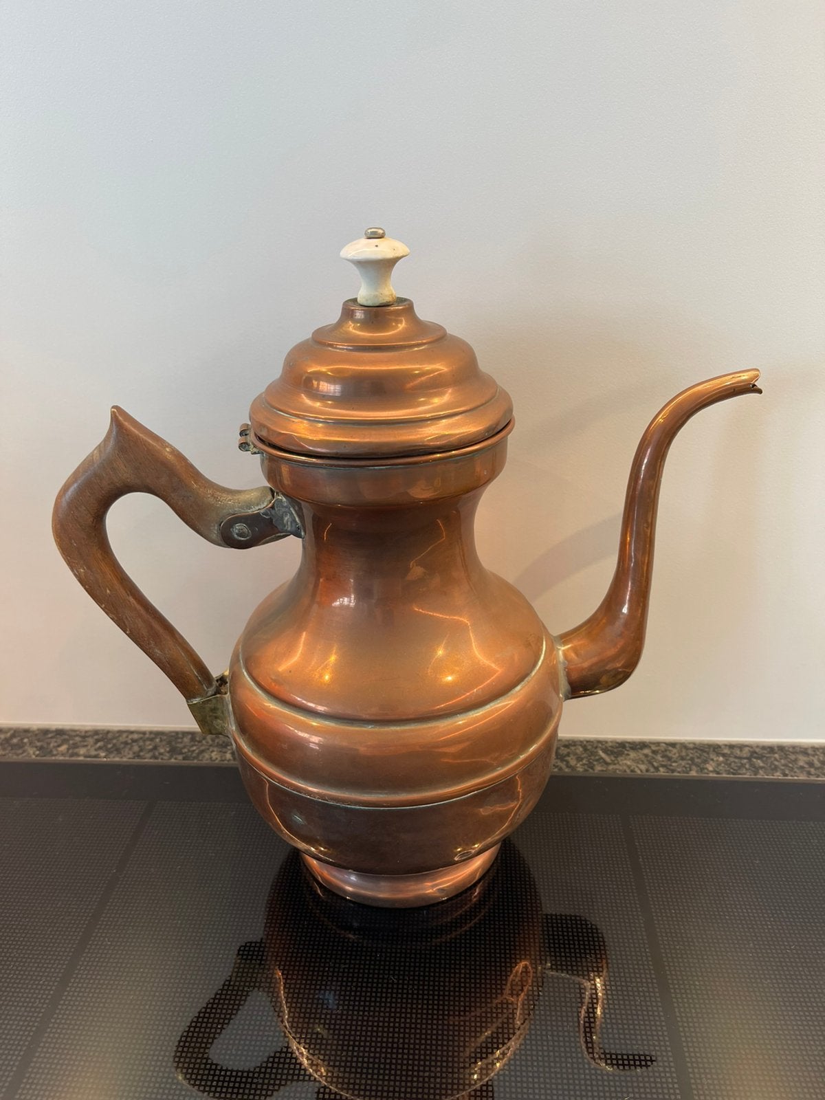 Antieke Koperen Koffiekan uit Oud Notarishuis, Antiek en Kunst, Ophalen of Verzenden