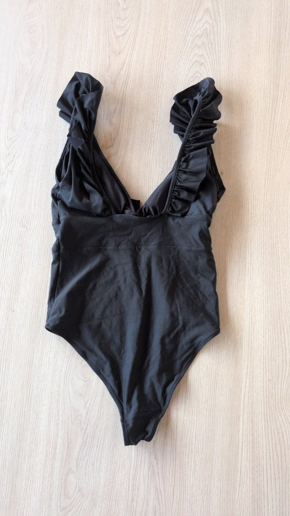zwart badpak - 40 - 6€, Kleding | Dames, Badmode en Zwemkleding, Ophalen of Verzenden, Zo goed als nieuw, Zwart, Badpak