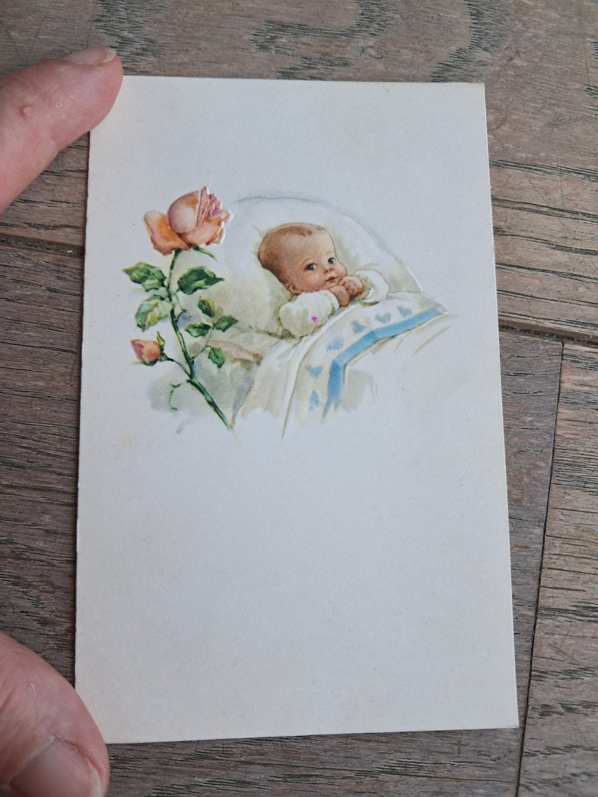 Retro geboortekaartje 1969, Gekière Thierry, Otignies, Ophalen of Verzenden