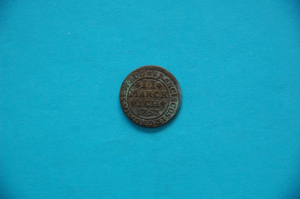 Freie Reichsstadt Aachen 2 Mark ( 1/16 ) 1753, Verzenden, Duitsland, Losse munt