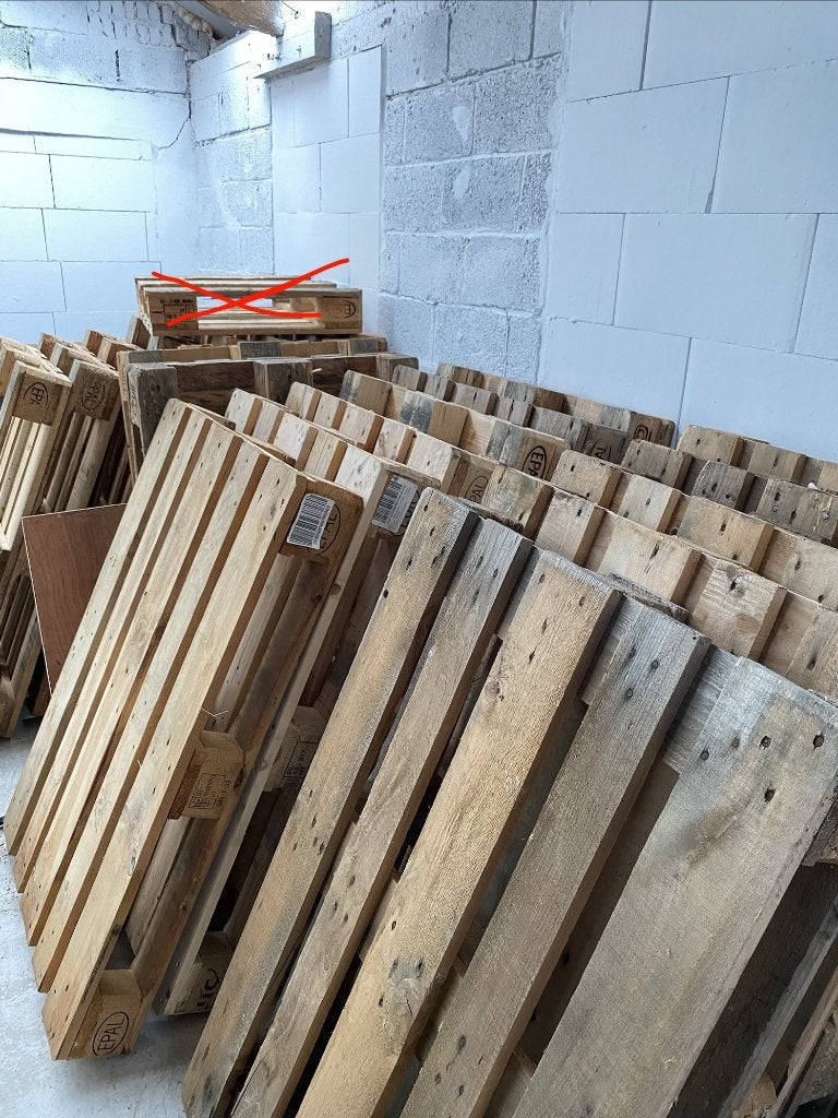 21 europaletten, Doe-het-zelf en Bouw, Ophalen, Gebruikt, Pallet