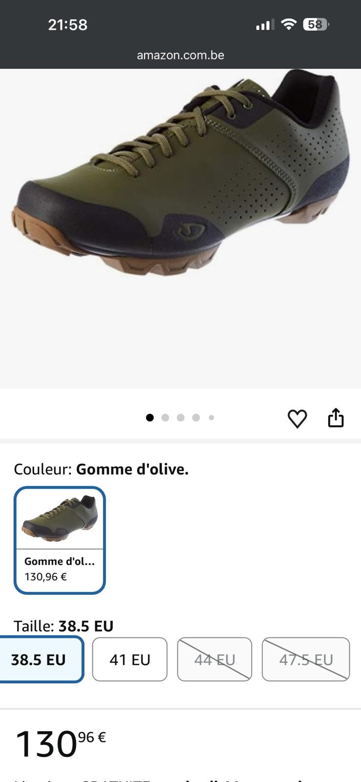 Chaussures Giro pour vèlo 44, Enlèvement, Comme neuf