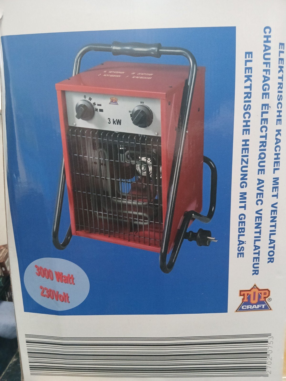 Top Craft Elektrische Werkplaatskachel / Ventilatorkachel –, Ophalen, Kachel