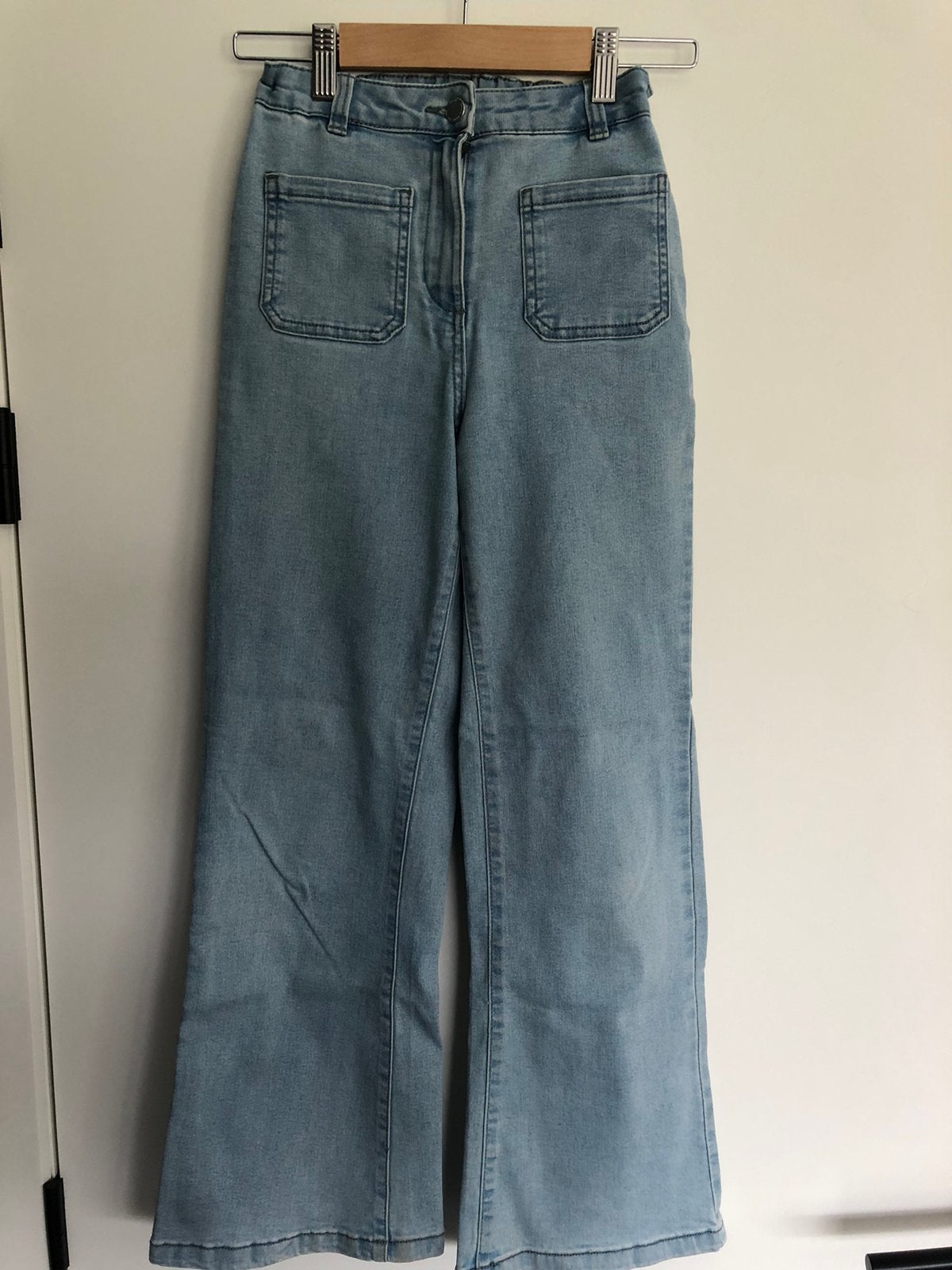 Perfecte staat flared blauwe Next jeans. Maat 146, Verzenden, Gebruikt, Meisje, Broek